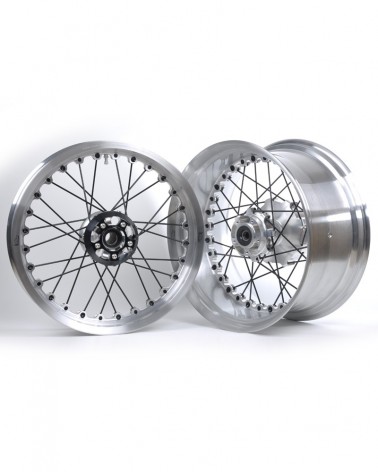 18 XXL spoked wheels KIT BRUSHED ALU KINEO INDIAN SCOUT