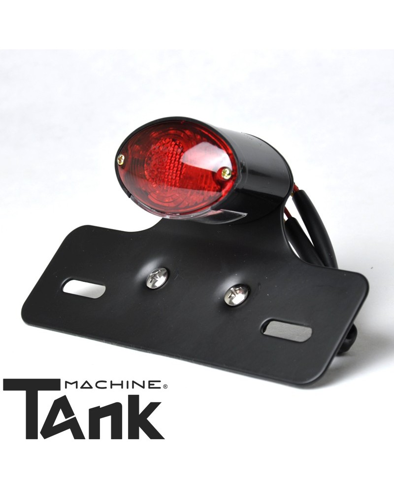 Accessoires Feux Moto Powy Feu Arrière Universel - Coque Noire - Cab. Clair  - Leds Rouge - 97x35x27 Mm - Satisfait Ou Remboursé 